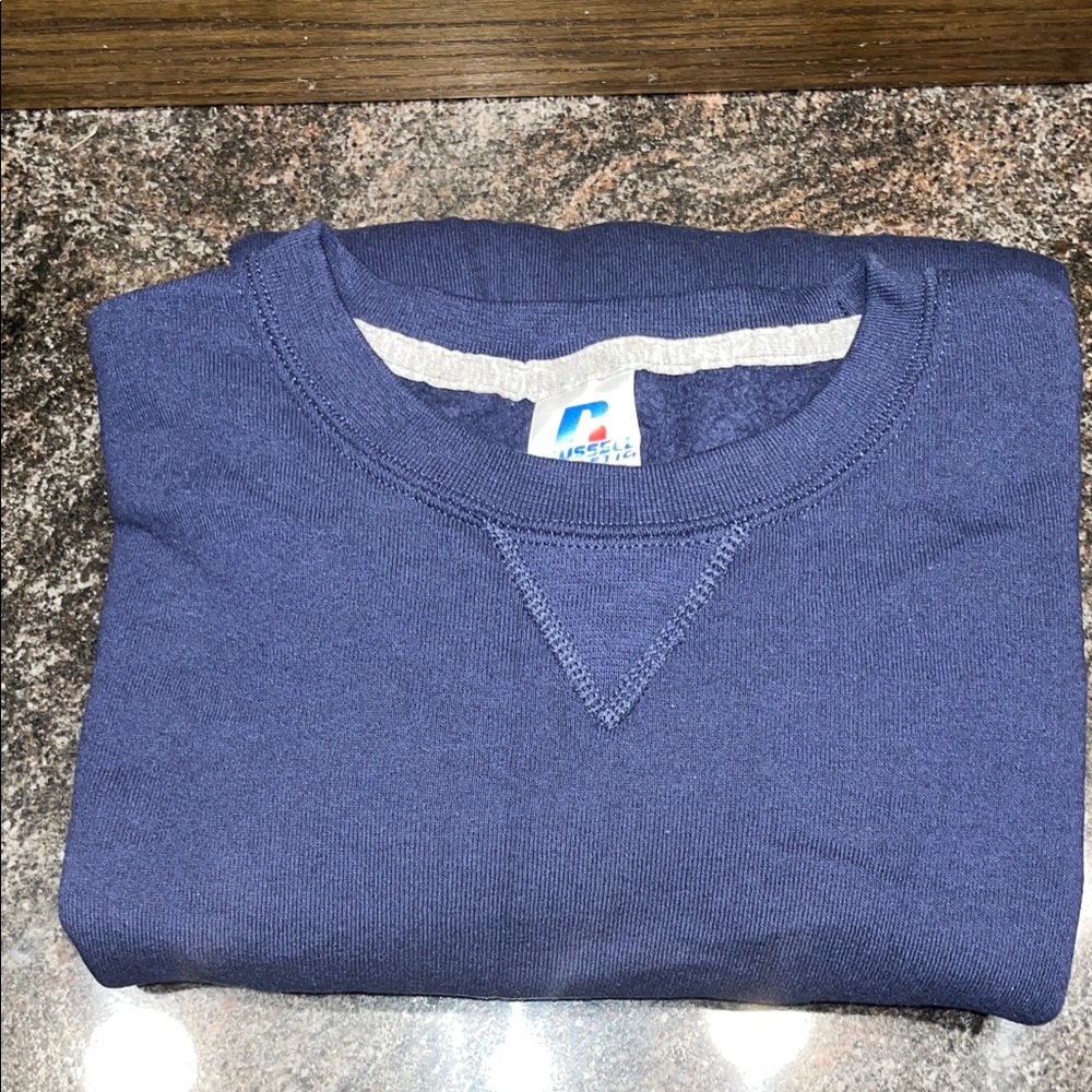 Russell Athletic Men's Navy Crewneck Sweater